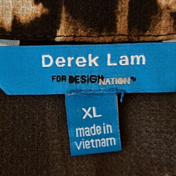 DEREK LAM for Design Nation Long Sleeves Semi Sheer Blouse  Size XL - Picture 11 of 12